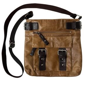 Danier Genuine Leather Medium Crossbody, Brown